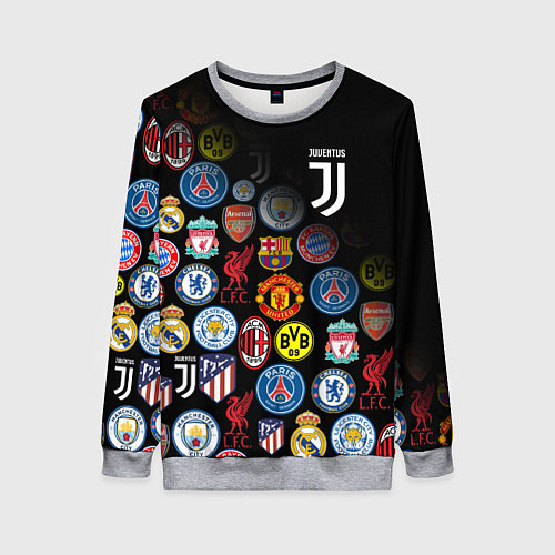 Женский свитшот JUVENTUS LOGOBOMBING SPORT / 3D-Меланж – фото 1