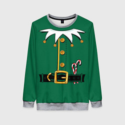 Свитшот женский Christmas Elf Outfit, цвет: 3D-меланж