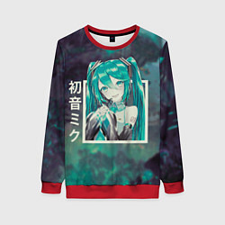 Женский свитшот Мику Хацунэ в квадрате , вокалоид