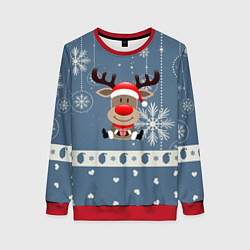 Женский свитшот New Years Deer