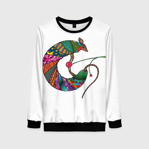 Женский свитшот Броненосец / 3D-Черный – фото 1