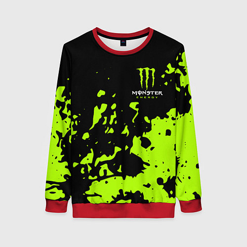 Женский свитшот Monster Energy green / 3D-Красный – фото 1