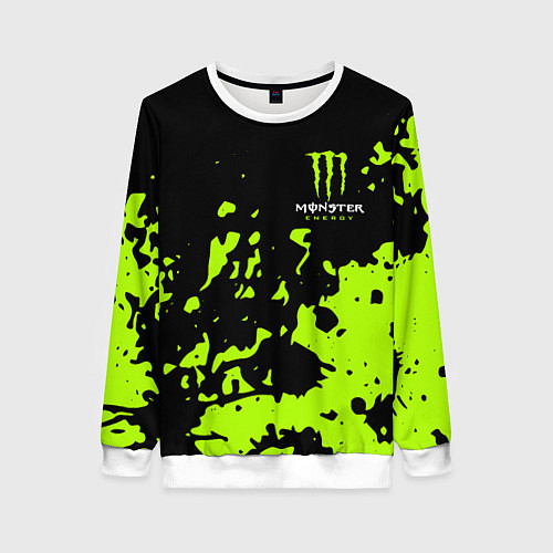 Женский свитшот Monster Energy green / 3D-Белый – фото 1