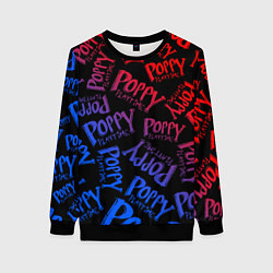 Женский свитшот POPPY PLAYTIME LOGO NEON, ХАГИ ВАГИ