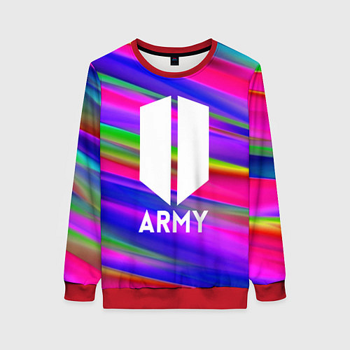 Женский свитшот BTS ARMY RAIBOW / 3D-Красный – фото 1