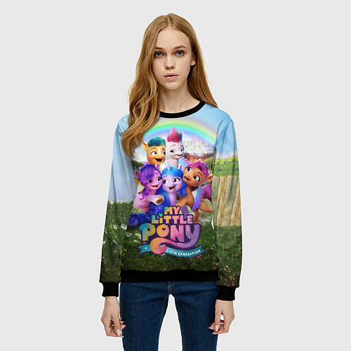 Женский свитшот My Little Pony: A New Generation / 3D-Черный – фото 3