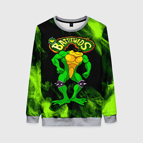 Женский свитшот Battletoads Rash / 3D-Меланж – фото 1
