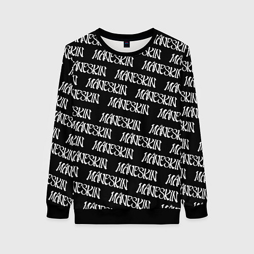 Женский свитшот MANESKIN LOGO WHITE PATTERN / 3D-Черный – фото 1