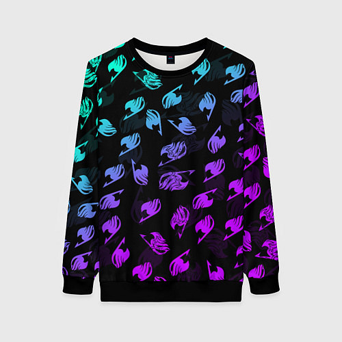 Женский свитшот FAIRY TAIL NEON LOGO SYMBOL / 3D-Черный – фото 1