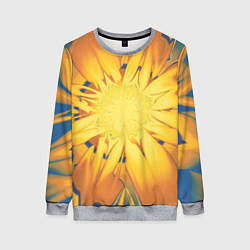 Свитшот женский Солнечный цветок Абстракция 535-332-32, цвет: 3D-меланж