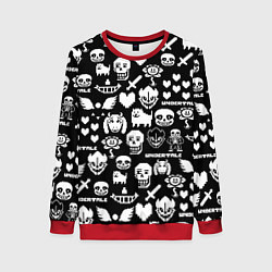 Женский свитшот UNDERTALE PATTERN БЕЛЫЙ