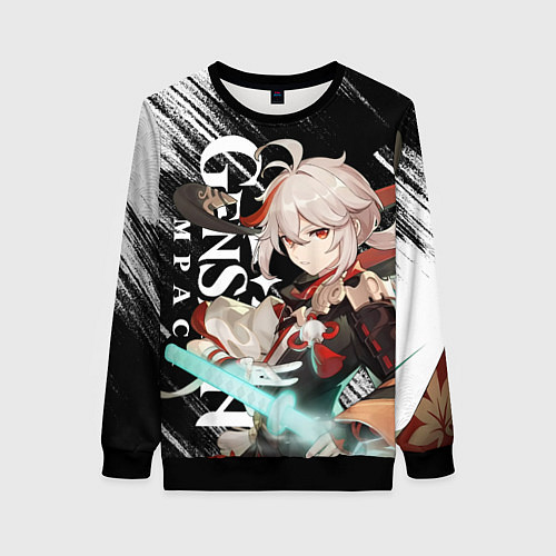 Женский свитшот КАДЗУХА АНЕМО KAZUHA / 3D-Черный – фото 1