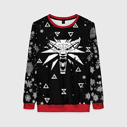 Женский свитшот ЧЁРНЫЙ СВИТЕР ВЕДЬМАК НОВОГОДНИЙ