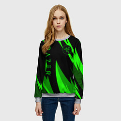 Свитшот женский RAZER GREEN, цвет: 3D-меланж — фото 2
