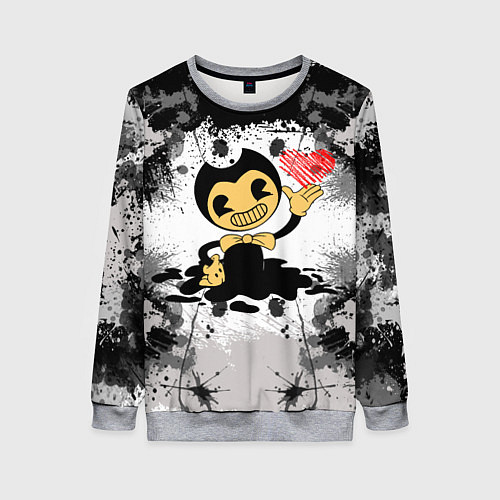 Женский свитшот BENDY LOVE БЕНДИ С СЕРДЦЕМ / 3D-Меланж – фото 1