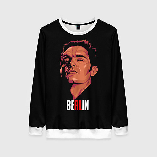 Женский свитшот БЕРЛИН, БУМАЖНЫЙ ДОМ / 3D-Белый – фото 1