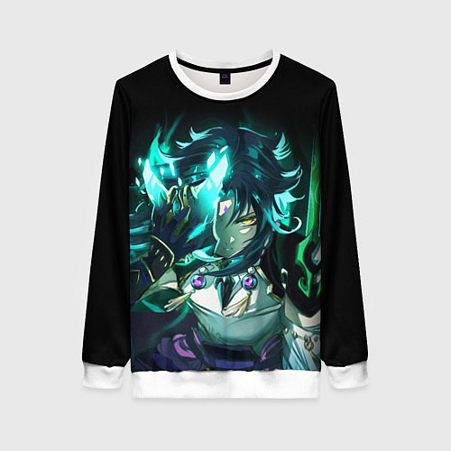 Женский свитшот СЯО С МАСКОЙ, ГЕНШИН ИМПАКТ / 3D-Белый – фото 1