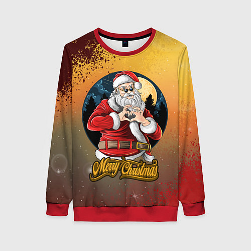 Женский свитшот Santa love you / 3D-Красный – фото 1