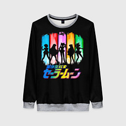 Свитшот женский Воины в матросках - Сейлор Мун, цвет: 3D-меланж