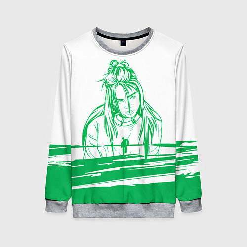 Женский свитшот Billie eilish билли айлиш / 3D-Меланж – фото 1