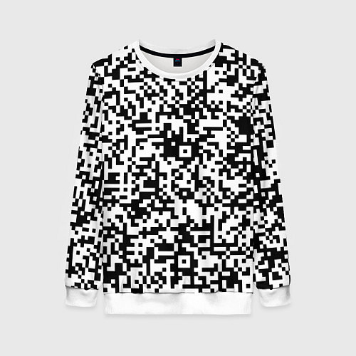 Женский свитшот Стиль QR код / 3D-Белый – фото 1