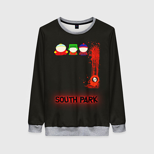 Женский свитшот Южный парк главные персонажи South Park / 3D-Меланж – фото 1