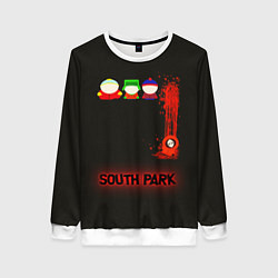 Свитшот женский Южный парк главные персонажи South Park, цвет: 3D-белый