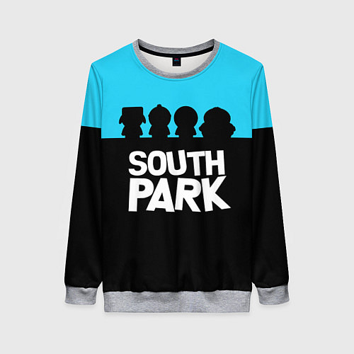 Женский свитшот Южный парк персонажи South Park / 3D-Меланж – фото 1