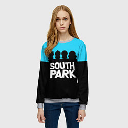 Свитшот женский Южный парк персонажи South Park, цвет: 3D-меланж — фото 2