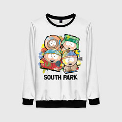 Свитшот женский South Park - Южный парк краски, цвет: 3D-черный