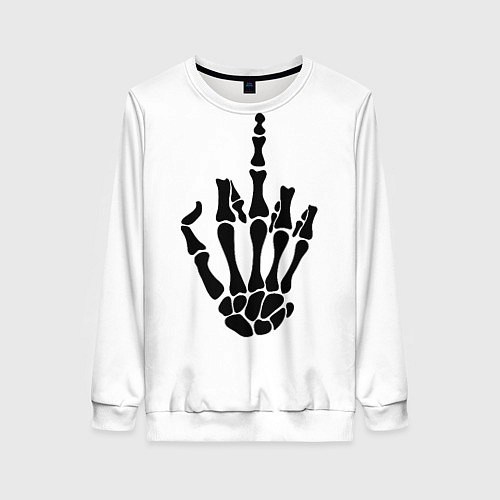 Женский свитшот Fuck you,чел / 3D-Белый – фото 1