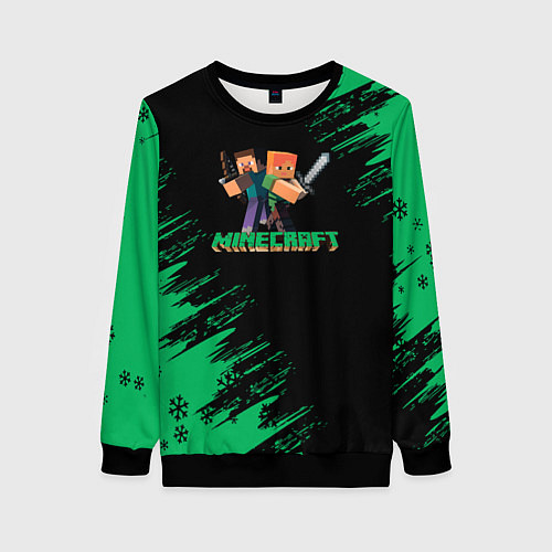 Женский свитшот Minecraft выживание / 3D-Черный – фото 1