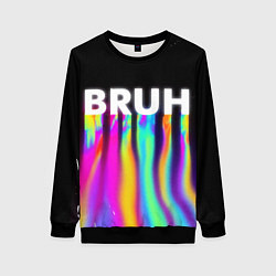 Свитшот женский BRUH Братан, цвет: 3D-черный