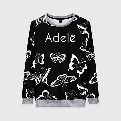 Женский свитшот Адель летящие бабочки / 3D-Меланж – фото 1