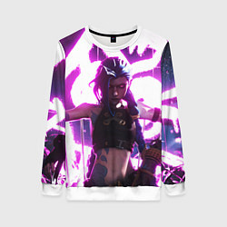 Свитшот женский Arcane League Of Legends JINX NEON, цвет: 3D-белый