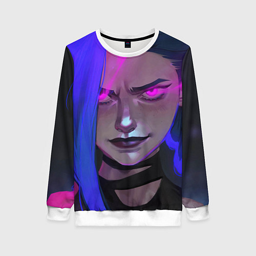 Женский свитшот League Of Legends Arcane ДЖИНКС Jinx Powder / 3D-Белый – фото 1