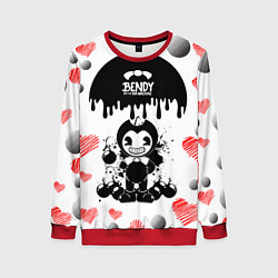 Свитшот женский BOMB LOVE BENDY AND THE INK MACHINE, цвет: 3D-красный