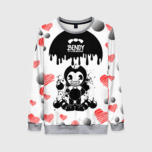 Женский свитшот BOMB LOVE BENDY AND THE INK MACHINE / 3D-Меланж – фото 1