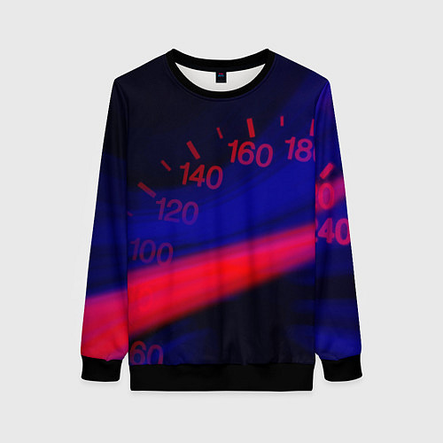Женский свитшот Скоростьspeed / 3D-Черный – фото 1