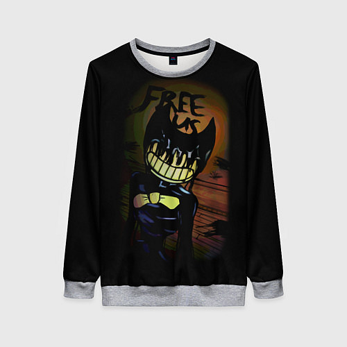 Женский свитшот Бенди Bendy And The Ink Machine / 3D-Меланж – фото 1