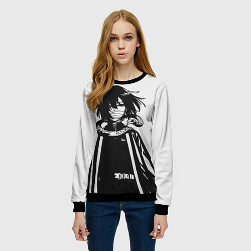 Женский свитшот Obanai Igurо / 3D-Черный – фото 3