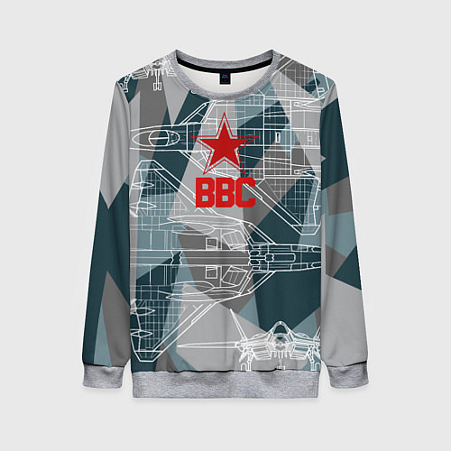 Женский свитшот SU-57 FELON / 3D-Меланж – фото 1