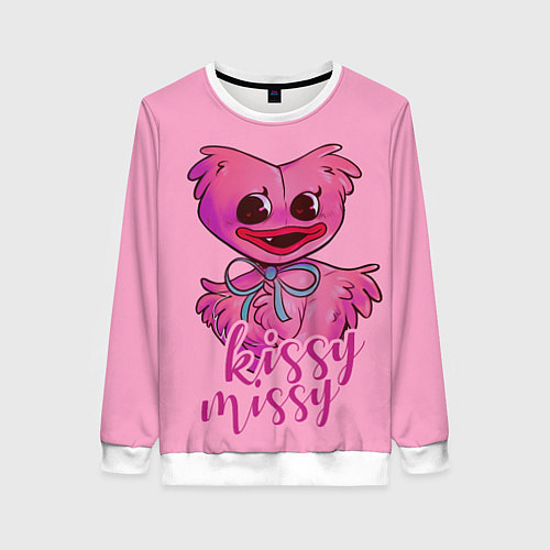 Женский свитшот Pink Kissy Missy / 3D-Белый – фото 1