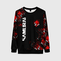 Свитшот женский КИБЕРПАНК 2077 SAMURAI CYBERPUNK 2077, цвет: 3D-черный