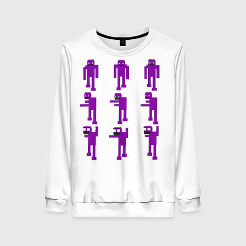 Женский свитшот Five Nights At Freddys purple guy / 3D-Белый – фото 1