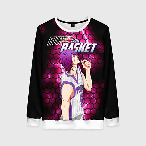 Женский свитшот Kuroko no Basuke, Murasakibara Atsushi Ацуши Мурас / 3D-Белый – фото 1
