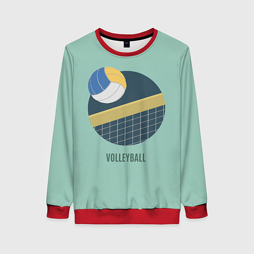 Женский свитшот Volleyball Спорт / 3D-Красный – фото 1