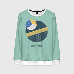 Свитшот женский Volleyball Спорт, цвет: 3D-белый