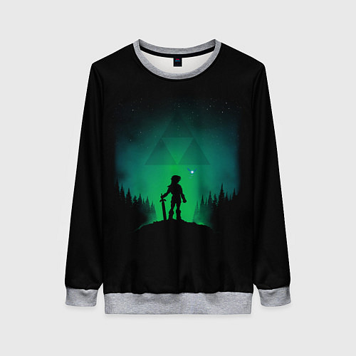 Женский свитшот Линк на холме / 3D-Меланж – фото 1