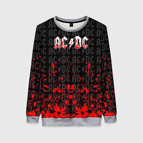 Женский свитшот Acdc Паттерн / 3D-Меланж – фото 1